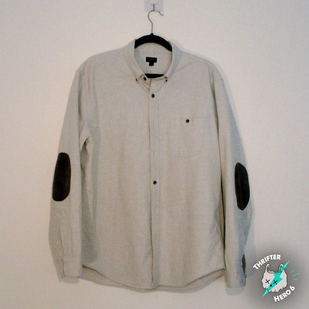 J Crew Elbow Patched Button Up